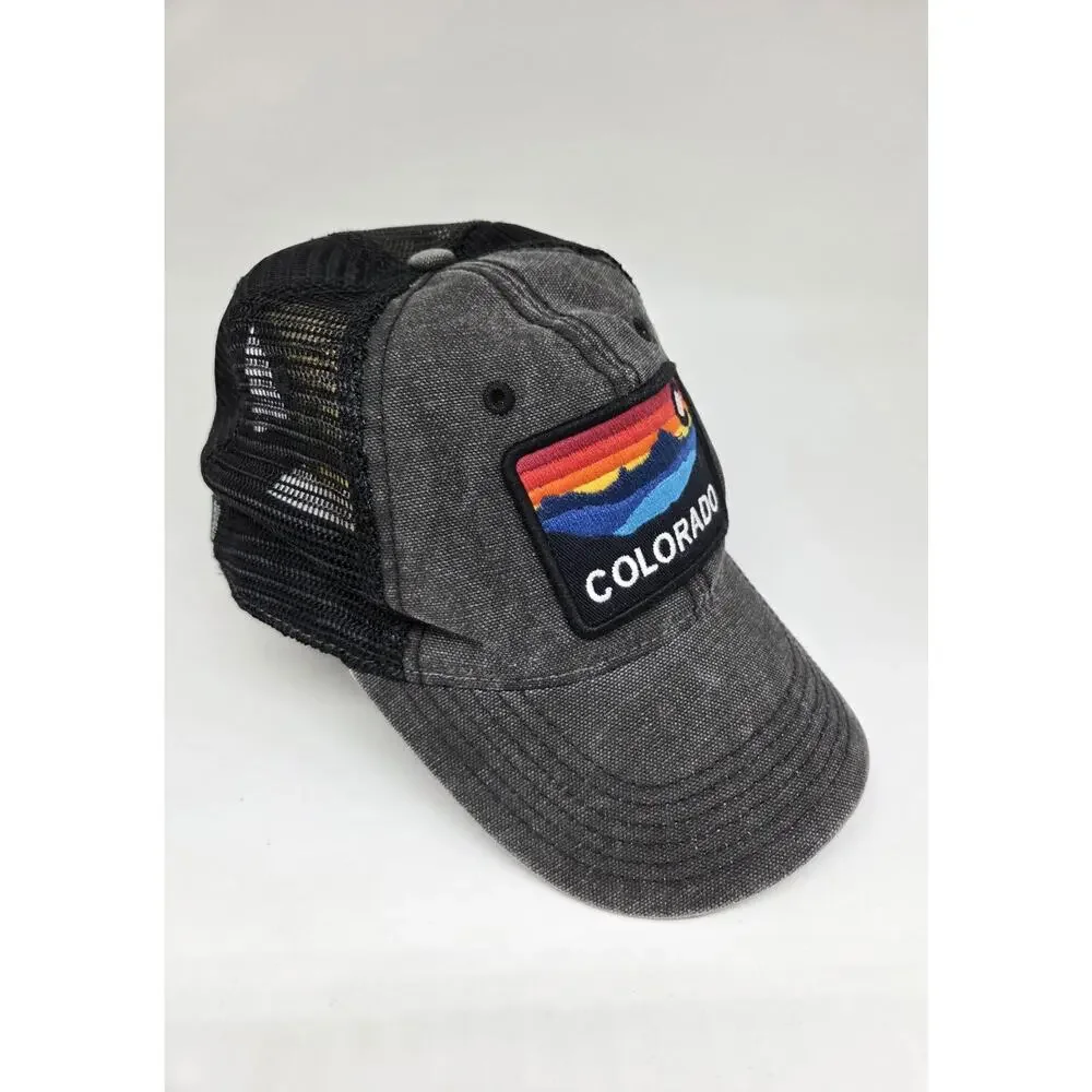 Colorado Legacy Snap‎ Back Trucker Hat Black With Patch Unisex OS